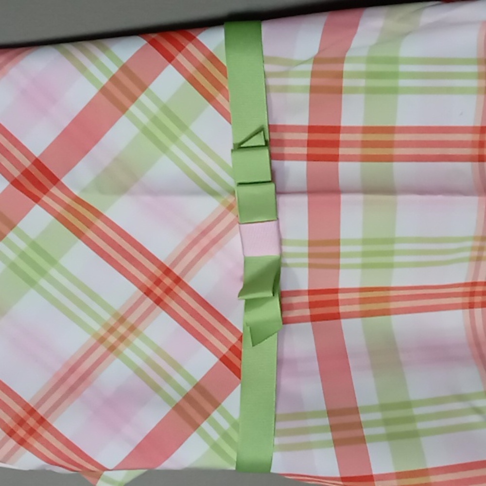 Bonnie Jean Spring Plaid Dress w Front Ribbon Bow Size 16 1/2 Junior - Picture 4 of 7